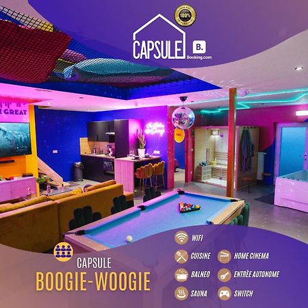 Capsule Boogie-Woogie - Jacuzzi - Sauna - Billard - Jeux - Ecran Geant - Filet Suspendu - Netflix 라루비에르 외부 사진